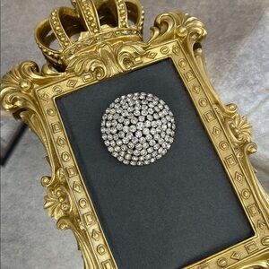 Made in Austria Vintage Domed Rhinestone Brooch